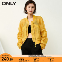 ONLY summer new fashion thin fried street breathable mesh loose short coat female) 120136573