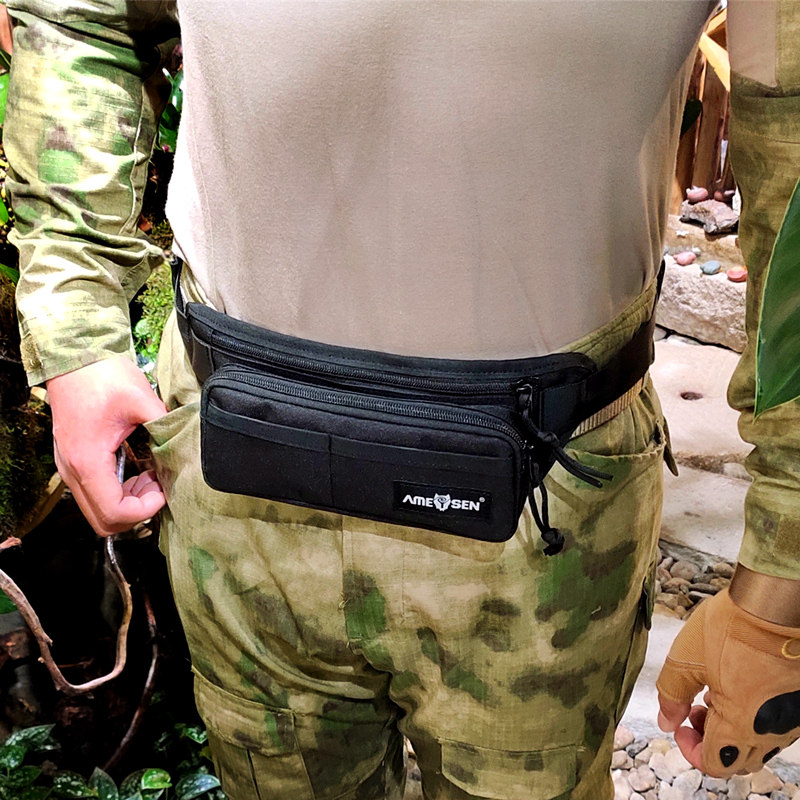 Mobile phone pocket male running bag sports site work camouflage tactics small close anti-theft stealth resistance