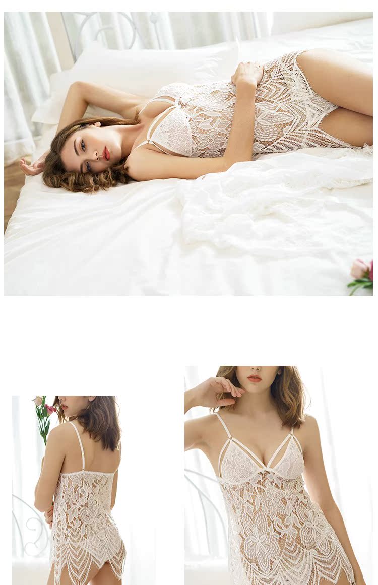 Bà Song Ba mươi bảy độ Tôi yêu bạn 520 bộ đồ ngủ bằng vải ren trong suốt gợi cảm đầm suông đẹp
