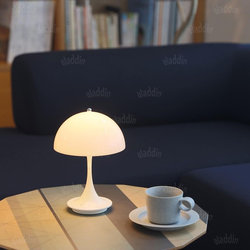 Danish Panthella Mushroom Table Lamp Rechargeable Portable Led Dimmable Scandinavian Living Room Study Bedroom Bedside Lamp