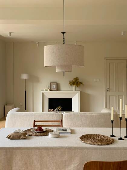 Scandinavian Margin Linen Fabric Chandelier, High-End French Style, Medieval Simple Wabi-Sabi Dining Room, Study, Living Room, Bedroom Lamp