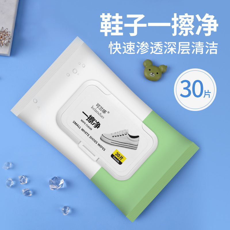 Shoe wipes 30 pieces small white shoe cleaner sports shoes cleaning wipes travel portable wash-free shoe wipes