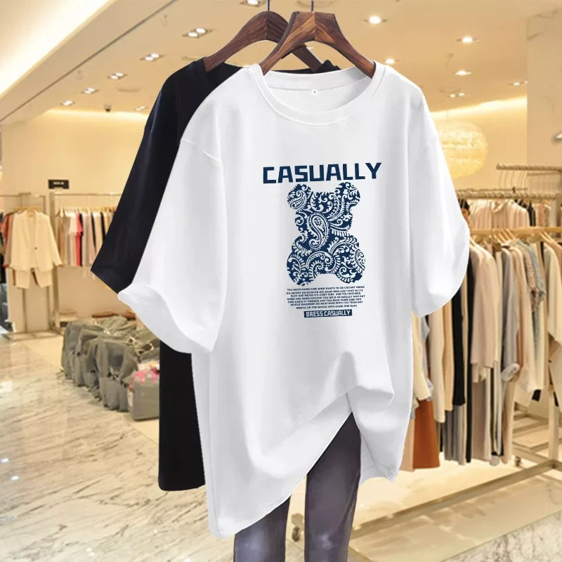 Хлопковая футболка в стиле ретро с круглым воротом, зелёная, летняя, oversize, средняя длина, размер