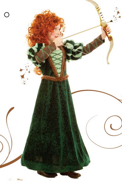 Halloween Disney Redhead Princess Merida Velvet Party Party Girls Váy Disney shop quần áo trẻ em đẹp