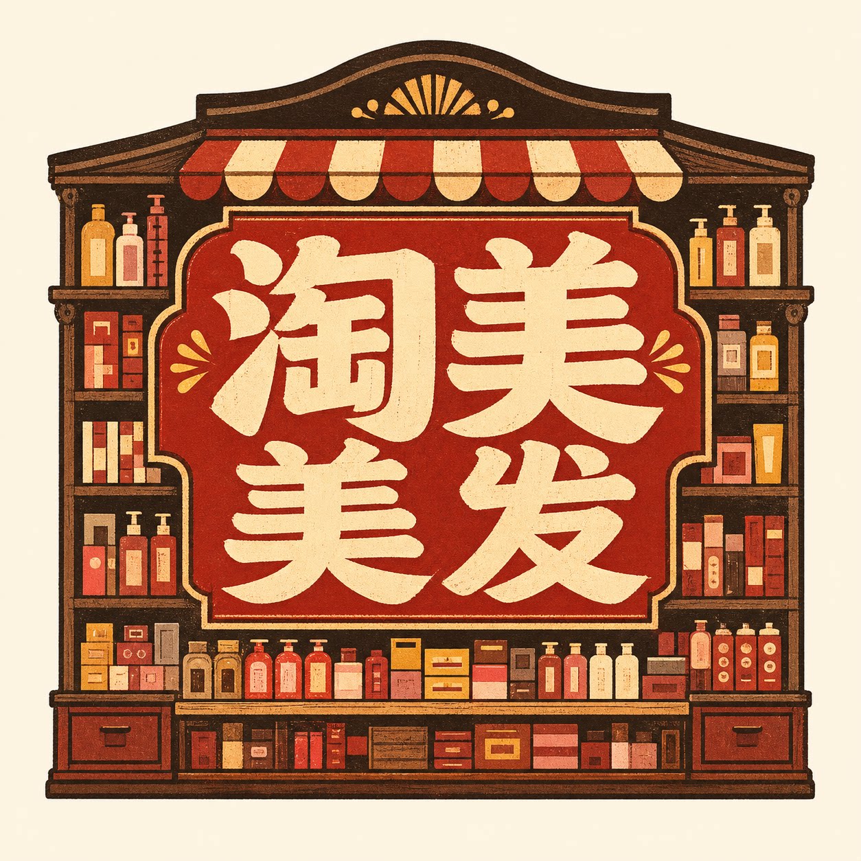 淘美美发用品批发的LOGO