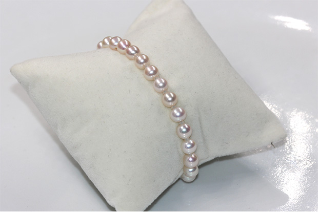 Zhou Zirun Nhật Bản akoya ngọc trai biển tự nhiên vòng tay ngọc trai kích thước vòng tay vàng 18K chính hãng - Vòng chân lắc chân pnj