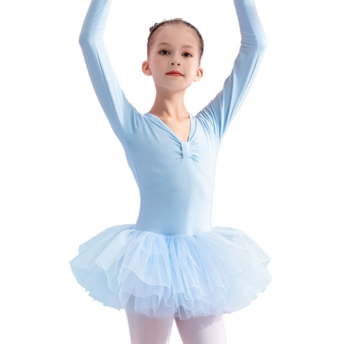 Детская танцевальная служба девочка осень и зима плюс бархатный профессионал в соединенных упражнениях длинные детские детские балет