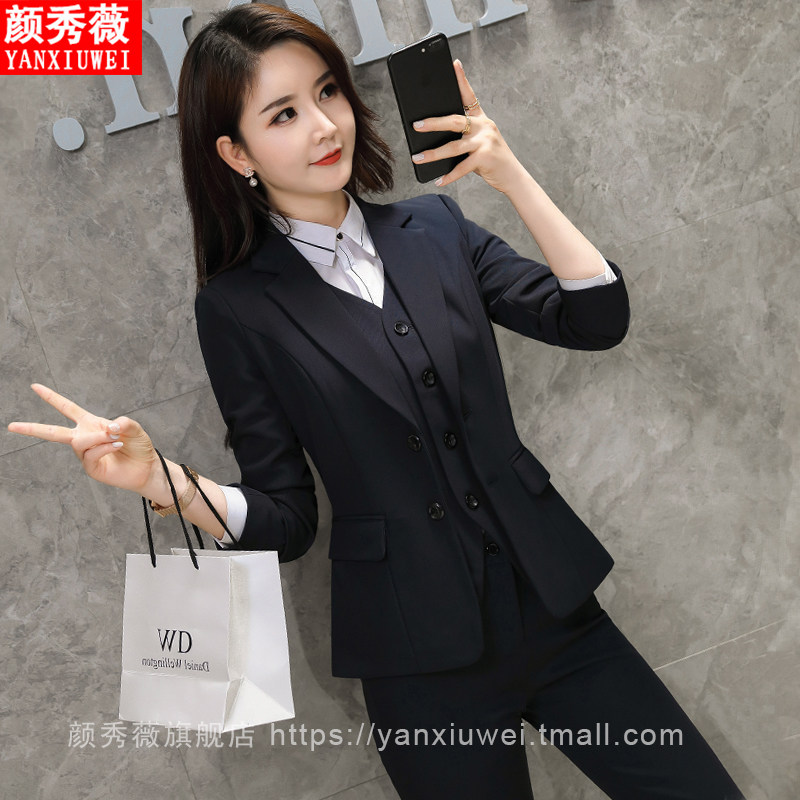 New work clothes woman suits suit high-end interview workwear fashion temperament Western-style women's front office tooling