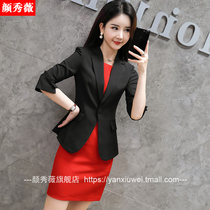Spring and summer new professional wear womens suit fashion small suit dress overalls high-end temperament goddess fan OL tooling