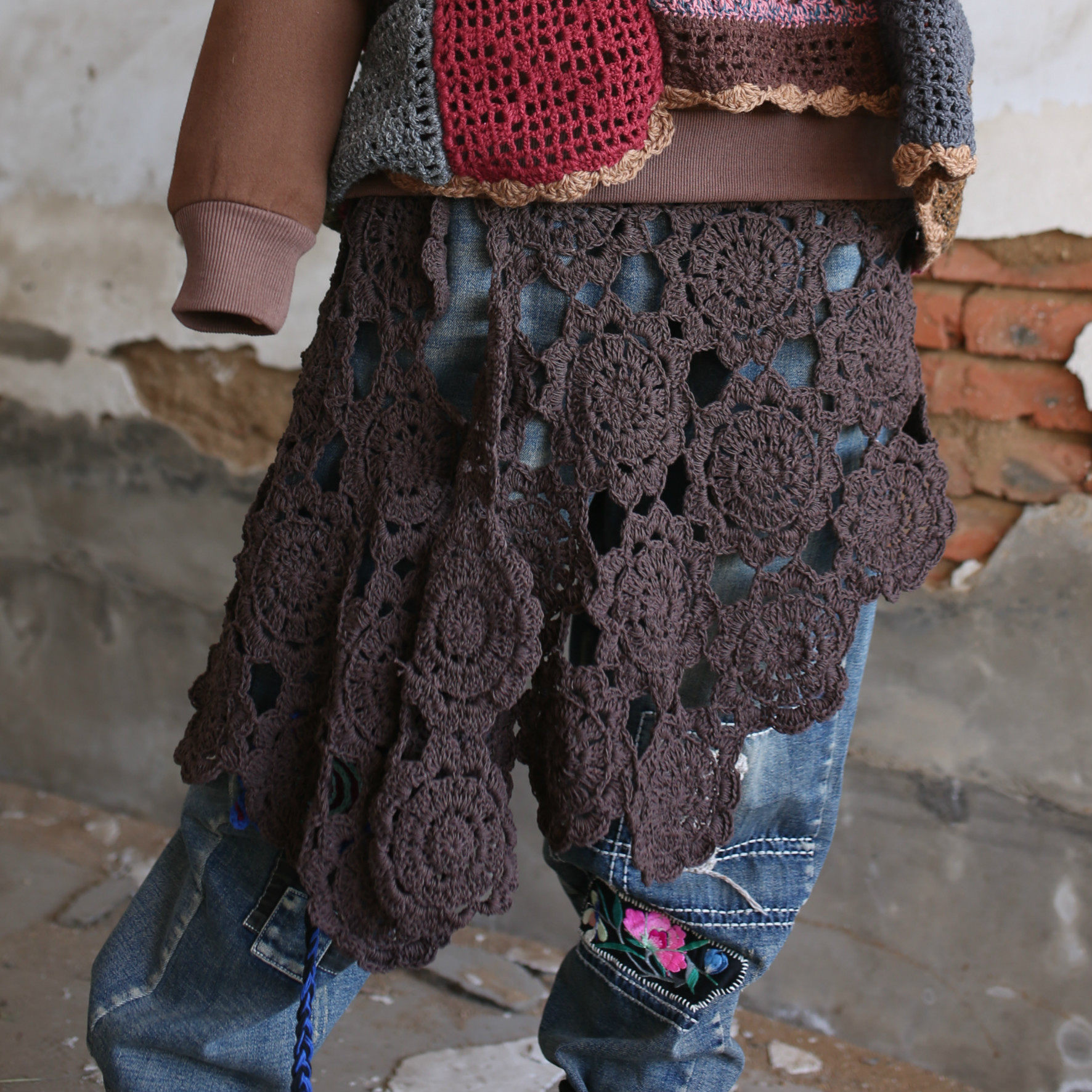 Floating ~ multipurpose design is relaxed autumn hollow cotton hook and shawl scarf