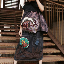 Deep in the jungle original design is loose and hand - hand - hooked childrens interesting version of the environment half - body skirt
