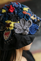 Send you a Coral Sea ~ Qianai forest original artist loose three-dimensional hook flower underwater world melon leather hat