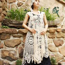 Ruochengfeng~Qianai Original Design Literature and Art Fan Retro Loose Spring and Summer Pure Cotton Stitching Irregular Dress