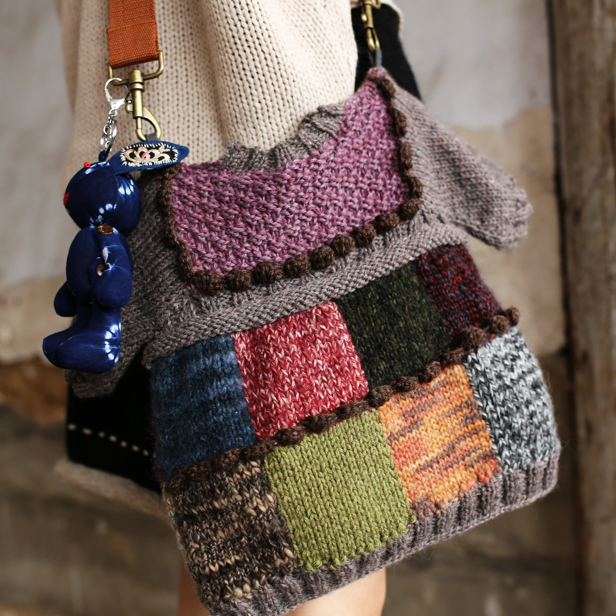 Son - home ~ design sense relaxed double - sided retro clothes bag bag