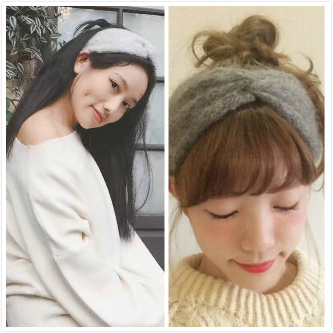 Warm-up Love ~ Soft Sister Art Retro Artisanal Knitted Winter Plush Mahai Fur Hair Strap Accessories