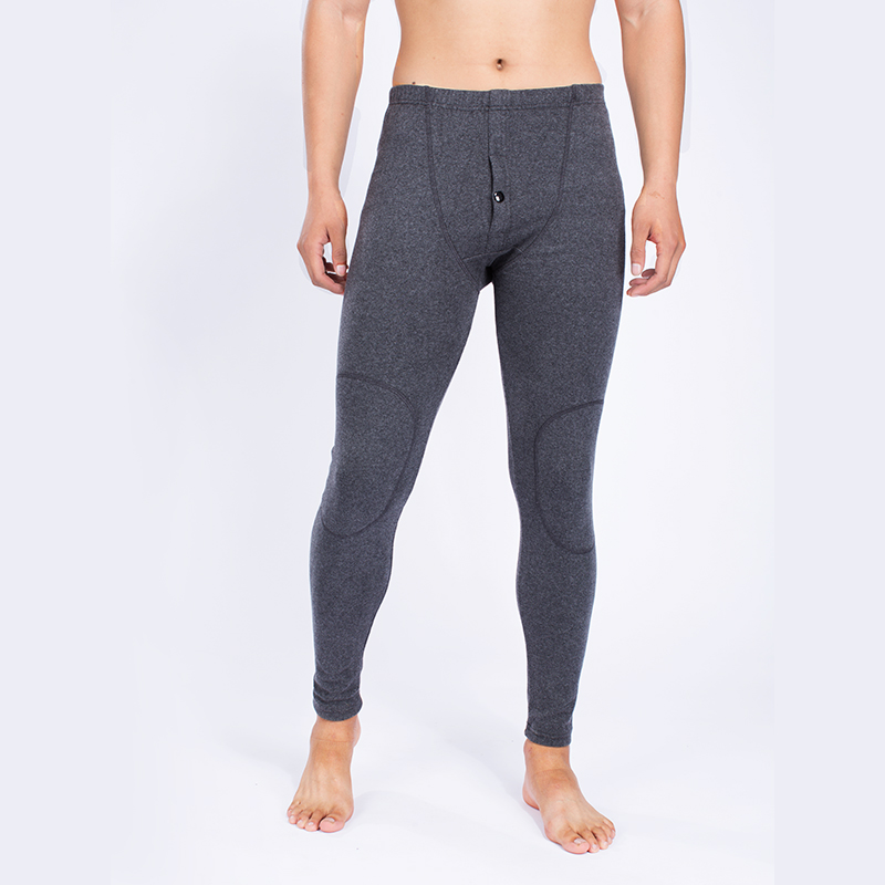 Quần đơn nam mùa thu quần cotton thắt lưng bằng vải len nhung bó sát cộng với phân bón tăng quần lót xà cạp quần ấm quần giữ nhiệt nam