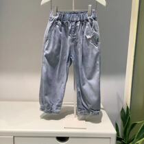 On the same day F1HAA2415 mini peace Taiping bird childrens clothing 2020 summer new boys light-colored jeans