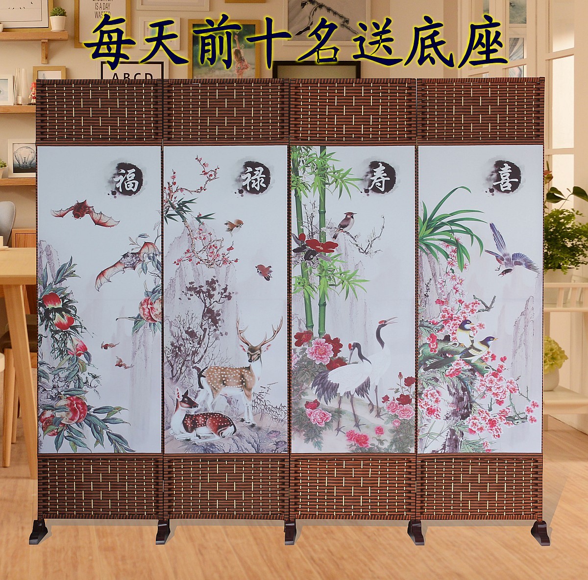 Vách ngăn màn hình Trung Quốc màn hình vải khách sạn khách sạn phòng khách hiên phòng thời trang hiện đại tối giản màn hình gấp - Màn hình / Cửa sổ vách ngăn gỗ phòng khách và bếp