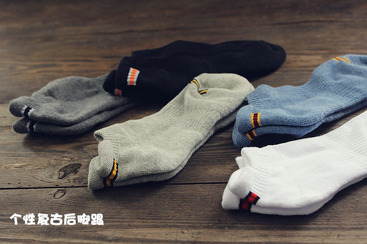 Vớ bốn mùa vớ nam thấp để giúp cotton thấm mồ hôi khử mùi tất dày tai chạy vớ bóng rổ thể thao - Vớ hàng tuần quần tất da