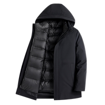 Cardile Crocodile Mens Down Jacket Mid-Length Goose Down Jacket 2024 New Winter Large Size Thickened Coldproof Jacket