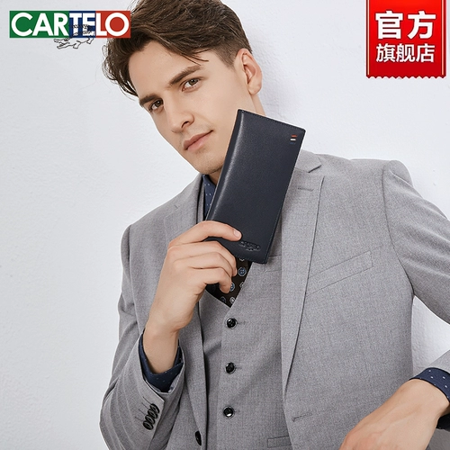 Cardile крокодиловый мужской кошелек из натуральной кожи, новинка 2025 года, популярная длинная версия, кошелек для карт, кошелек из натуральной воловьей кожи, подлинный