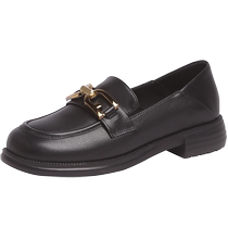 Crocodile leather flat shoes for women 2024 new summer retro British style small leather shoes commuter soft sole loafers
