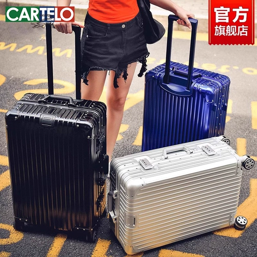 Металлический чемодан подходит для мужчин и женщин, алюминиево-магниевый сплав, 20 дюймов, 24 дюймов