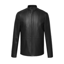 Cardile crocodile leather mens jacket short 2024 new spring and autumn retro mens sheepskin motorcycle jacket