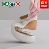 Белая обувь, летние дышащие тонкие туфли для отдыха, из натуральной кожи