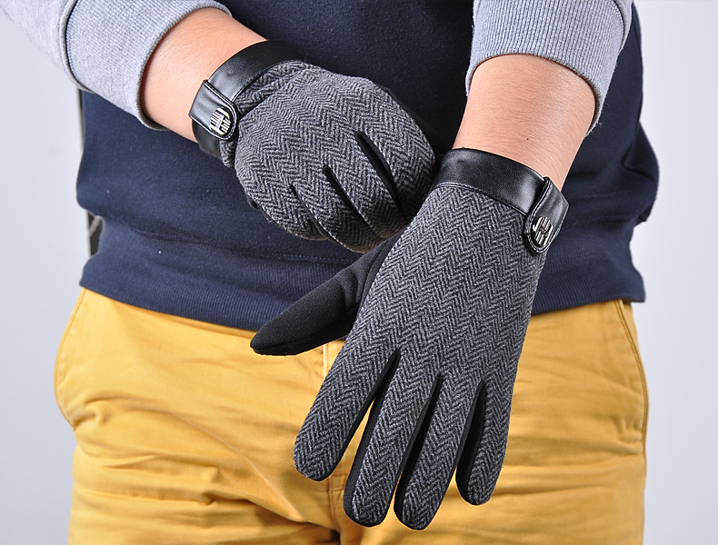 Gants pour homme WARMEN en velours - Ref 2782658 Image 8