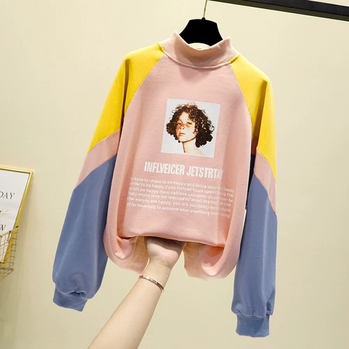 Осенняя тонкая толстовка для школьников, куртка, 2019 года, в корейском стиле, высокий воротник