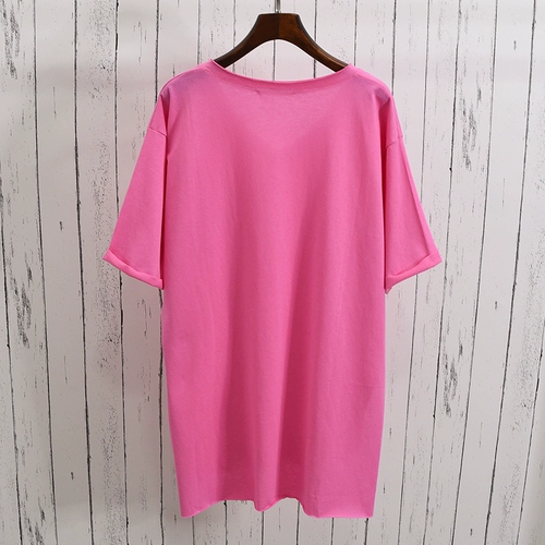 Свежая дизайнерская футболка, в корейском стиле, свободный крой, короткий рукав, тренд сезона