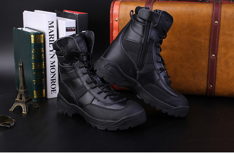 Bottes militaires pour homme en cuir - Ref 1402082 Image 16