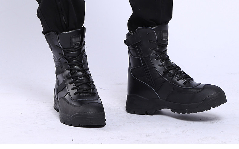 Bottes militaires pour homme en cuir - Ref 1402082 Image 20