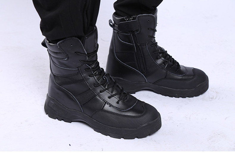 Bottes militaires pour homme en cuir - Ref 1402082 Image 21