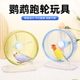 Parrot running wheel tiger skin special birdcage accessories collection peony educational exercise climbing training toys boredom relief supplies