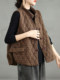 2025 Autumn/Winter New Style Mom's New Chinese Style National Style Button Design Quilted Warm Padded Vest Coat Cotton Jacket
