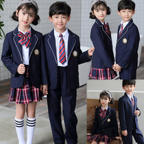 Han version Inn Lengfeng Childrens small suit Kindergarten Teacher Yuan Costume Spring Autumn Clothing 1 1-6 Grade Student School Uniform Suit