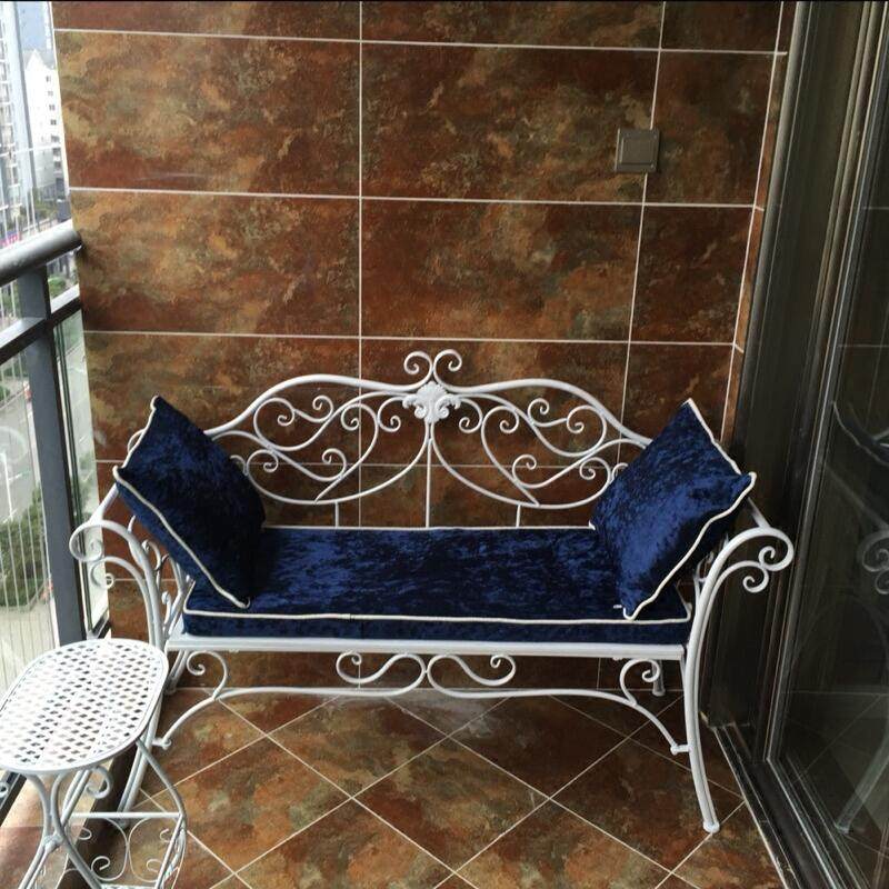 Eurostyle Iron Art Sofa Chair Subliving-room Double Sofa Chair Leaning Back Chair Casual Chair Patio Armrests Sofa Chair Spot
