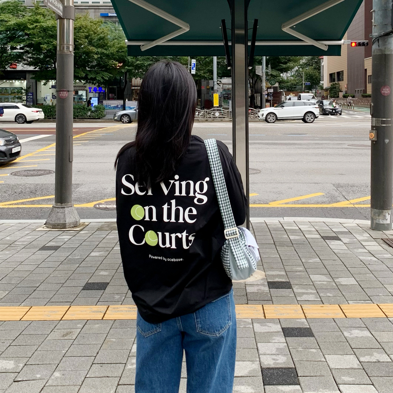 Acebase Letter Print Loose Outdoor Sports Quick-Drying Long-Sleeve T-Shirt Couple Style Tennis Top Unisex Base Layer