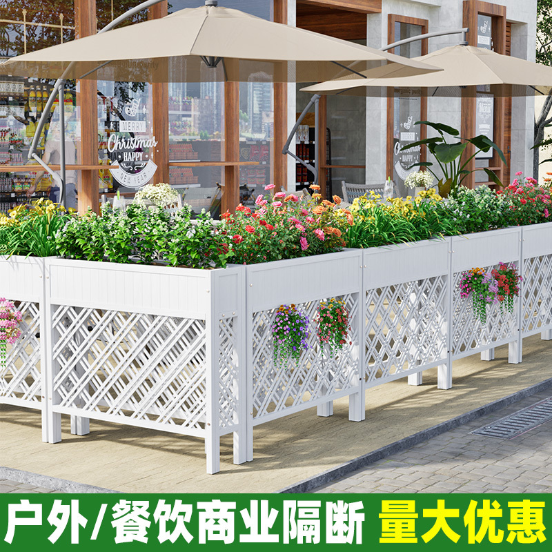 Screen Partitions, White Office and Restaurant Flower Stands, Anti-Corrosion Wooden Fences, Restaurant Booths, Wooden Flower Troughs, Dining Railings