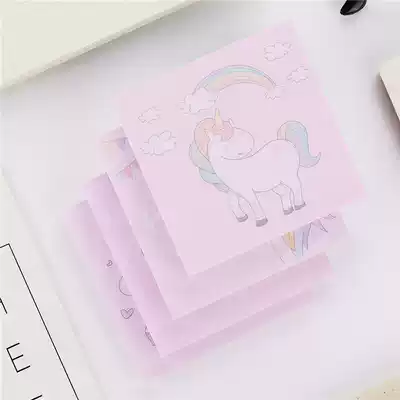 Post-it sticky grab creative Douyin self-adhesive Net red cute creative simple Japanese cartoon unicorn Post-it book