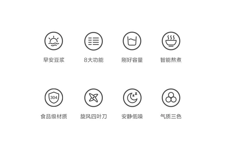 美的 破壁免滤 小型多功能全自动豆浆机 1L 图2