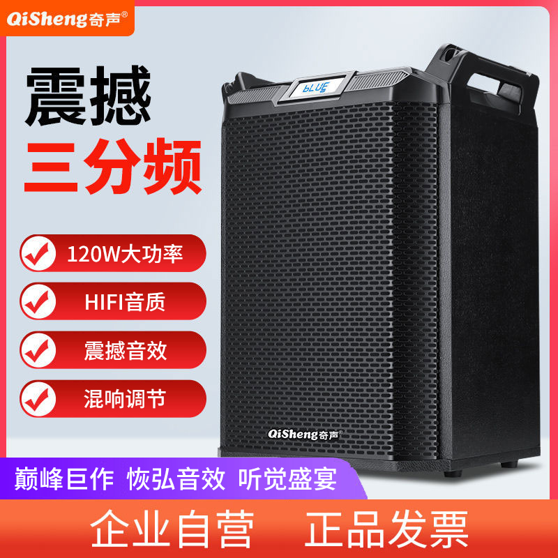 Qisheng high-end high-power square dance audio outdoor speaker k song singing live dedicated bluetooth high volume