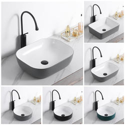 Ceramic Countertop Washbasin For Home Bathroom Washbasin Balcony Sink Small Basin Round Single Basin