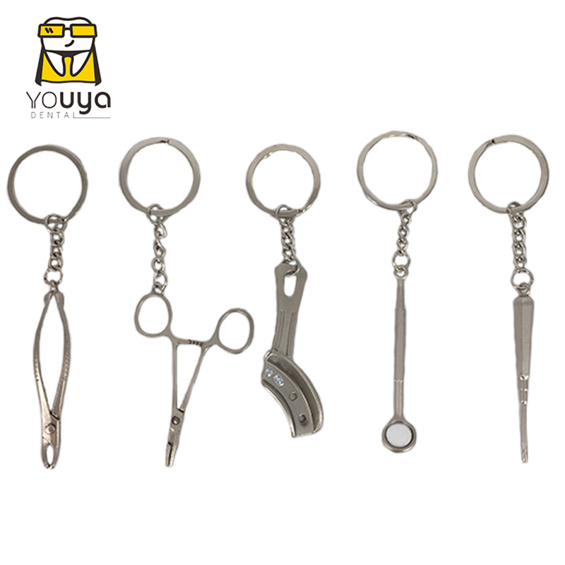 Dental Tool Keychain, Dentist Keychain, Mouth Mirror, Pliers, Tweezers, Oral Small Gifts, Creative Gifts for Giving