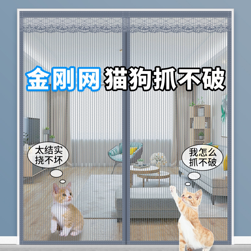 Stainless Steel Door Screen, Balcony Screen, Floor-To-Ceiling Window Mosquito Net, Magnetic Mosquito Screen with Magnets, Full Magnetic Strip Xm