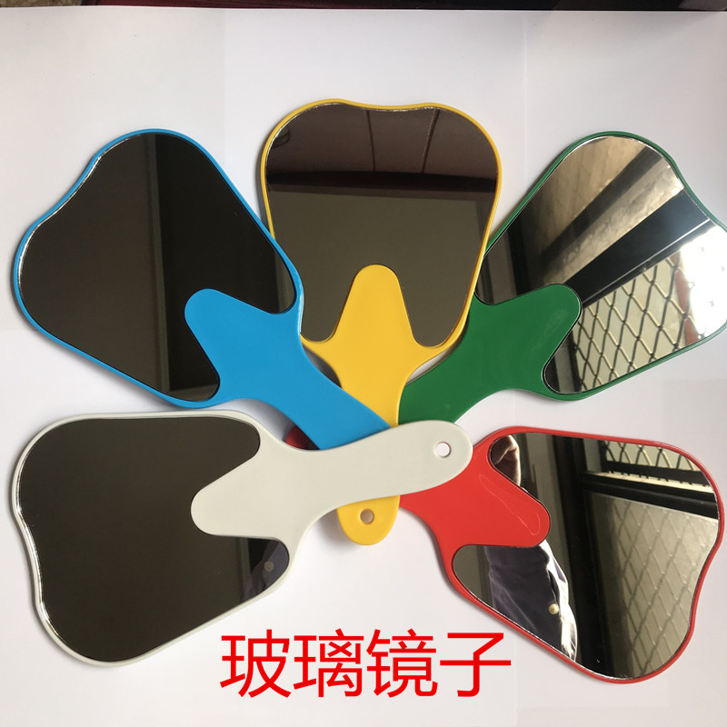 玻璃镜面牙齿型小镜子口腔牙形镜牙科专用镜牙科门诊装饰齿科饰品