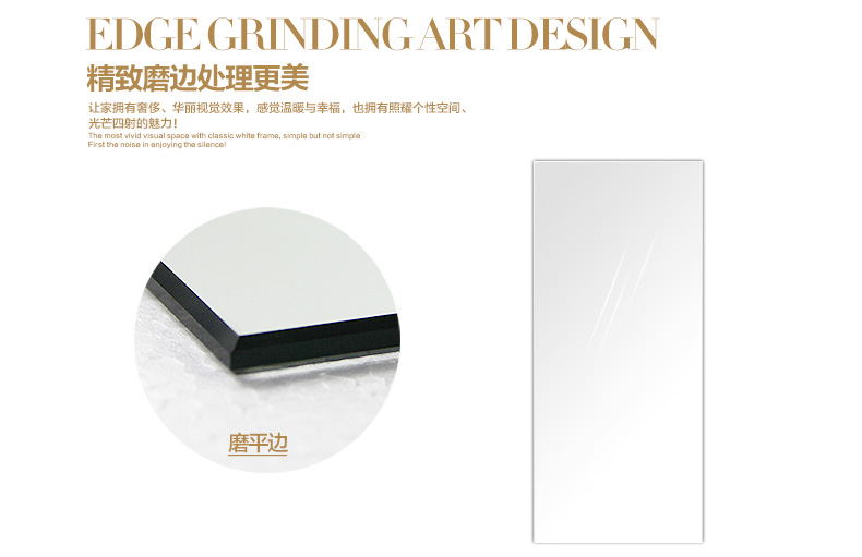 BOLEN lắp gương gương treo tường không khung treo gương toàn thân tùy chỉnh vát bạc gương cửa hàng quần áo gương lớn - Gương gương mây