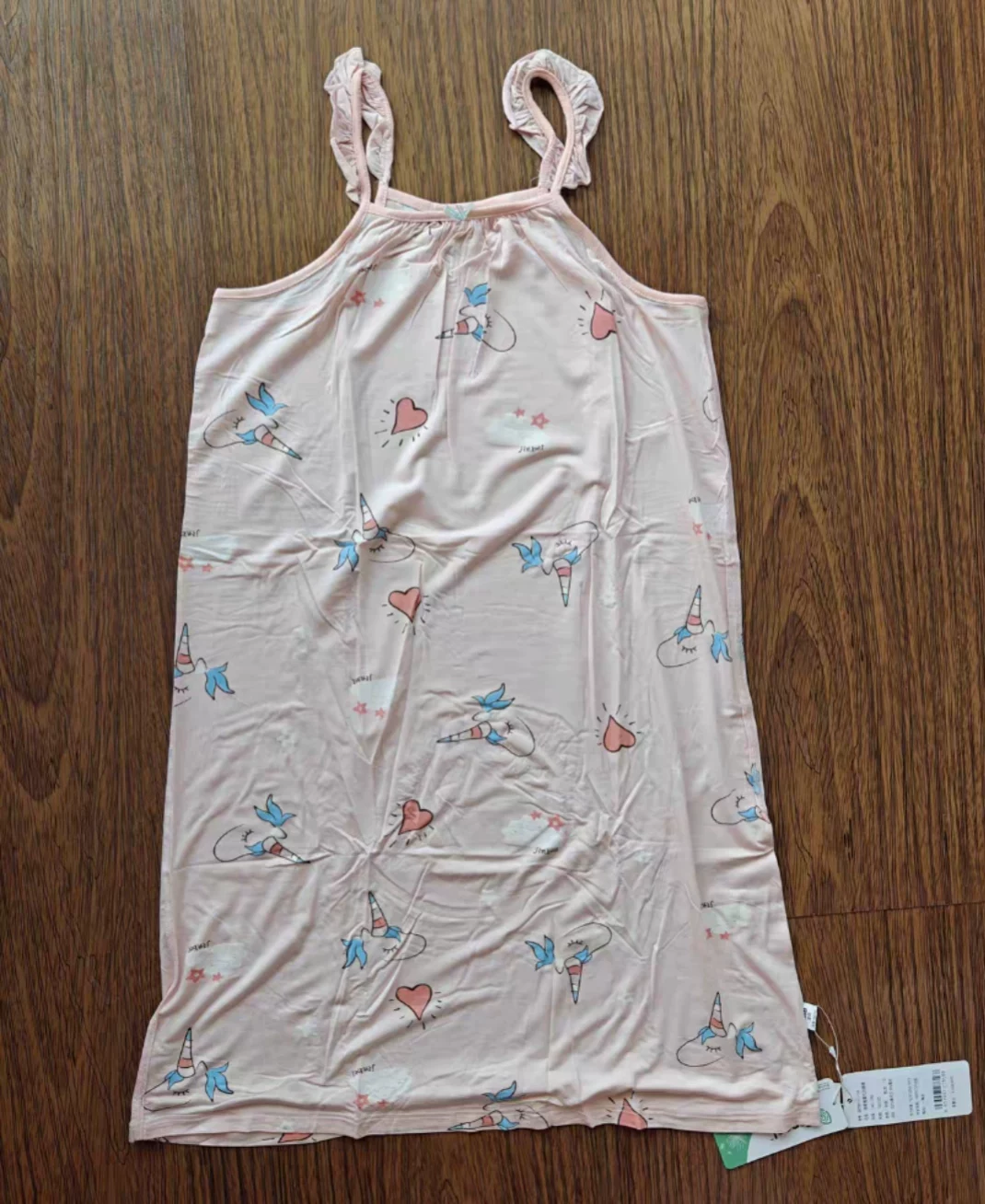 Разгрузка Jinbei Junxiu Little Rainbow Девочки ночнушка летняя Lenzing Tencel Modal Bamboo Fiber Nightgown